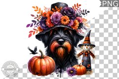 Halloween Dog Flowers Sublimation - Clipart PNG Design Product Image 1