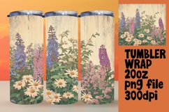 Timeless Vintage Flower Tumbler Wrap - 20oz Magic Product Image 1