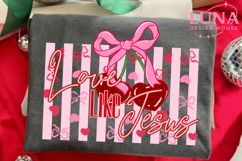 Love Like Jesus png, Valentine Christian png, Pink Jesus png Product Image 1
