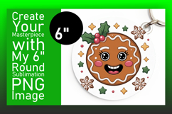 Elegant Keychain Round PNG Artwork , Cute Christmas Product Image 1