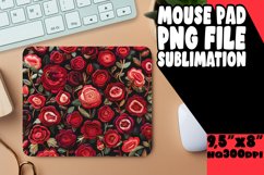 Stylish Flower Pattern Mouse Pad Sublimation Product Image 1
