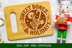 Sweet bones and holidays Cutting Board SVG Product Image 1