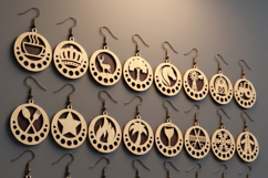 Wooden Earring Templates DIY Jewelry Designs Nature Animal F Product Image 2