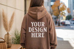Dark Chocolate Gildan 18500 Hoodie Sweatshirt Mockup, 185 mo Product Image 1