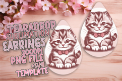 Elegant Teardrop Earrings Design Art , Valenines Animals Product Image 1