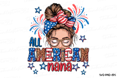 All American Nana Svg | 4th of July Svg | Svg Cut File Product Image 1
