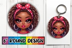Luminous Car Coasters Round PNG, Love Girl Product Image 1