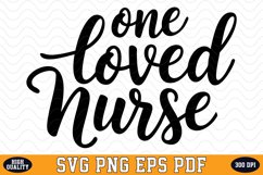 One Loved Nurse Valentine Day SVG | SVG Cut files Product Image 1