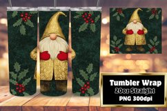 Christmas Gnome Tumbler Wrap 20oz Festive Design Product Image 1