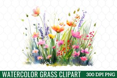 Watercolor Grass Clipart Product Image 1