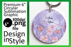 Sublimation Circle Car Coaster - Mother&#039;s Day Theme Product Image 1