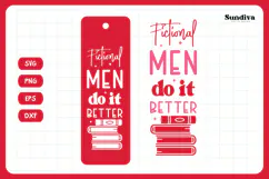 Spicy Bookmark Saying SVG | Book Lovers - Fictional Men Product Image 3