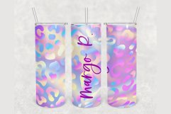 Custom Holographic Leopard 20 oz sublimation design tumbler Product Image 1