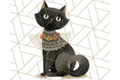 Vintage Halloween PNG Clipart, 1950s Retro Graphics Clip Art Product Image 3