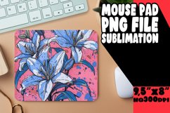 Colorful Flower Designs Mouse Pad PNG Product Image 1