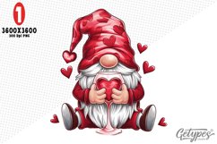 Valentine Gnome Sublimation Clipart - High Quality Design Product Image 4