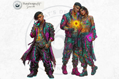 Neon Tropica Cyberpunk Cliparts &amp; Backgrounds scrapbooking Product Image 14