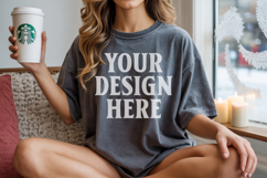 Pepper Christmas Comfort Colors 1717 T-shirt Mockup Product Image 1