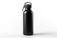 Black WaterBottle with White Background Product Image 1