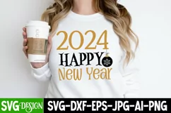 2024 Happy New year SVG Design, Happy New Year 2024 SVG Product Image 1