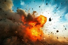 Devastating Accident bomb explosion. Generate Ai Product Image 1