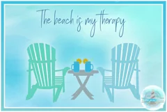 The Beach is my Therapy Quote SVG DXF EPS PNG PDF files Product Image 2
