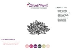 Lotus Zentangle SVG Cut File Product Image 2
