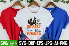 No Rest For The Wicked SVG Cut File,Halloween SVG Design PNG Product Image 3