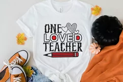 One Loved Teacher SVG Cut File,Teacher SVG Quotes Product Image 2