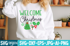 Welcome Christmas SVG Cut File , Welcome Christmas SVG Product Image 1