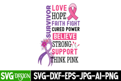 Breast Cancer SVG Bundle|Awareness Month SVG Bundle Product Image 15