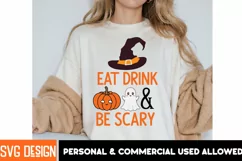 Eat Drink & Be Scary SVG Cut File,Eat Drink & Be Scary PNG Product Image 2