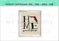 Florida State Home Sweet Home Buffalo Plaid SVG Design Product Image 4