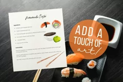 Sushi Watercolor Clip Art Set Japanese Food Sublimation Product Image 2