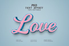 3d love editable text effect Product Image 1