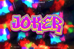 Vibrant Graffiti-Style Joker Text on a Colorful Abstract B Product Image 1