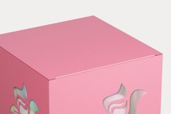 Cuttable Cube Favor Box with Rosebud Template SVG EPS Product Image 4