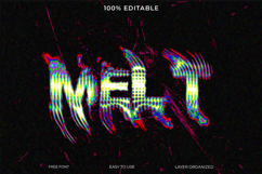 Vibrant Psychedelic Melt Font Design for Graphic Designer Product Image 1