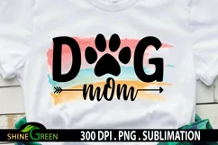 Dog Mom Sublimation Watercolor PNG Women's Tshirt Design Product Image 1