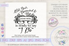 Old New Borrowed Blue Wedding SVG  LL051 C  SVG DXF FCM EPS AI JPG PNG Product Image 1