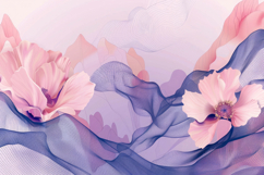 Flower With Waves Background Wallpaper Product Image 1
