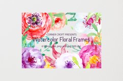 Watercolor floral frames - 8" x 11.5" - A4 Product Image 7