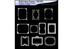 art deco frames / art deco frames clipart / art deco frames silhouette / art deco gold frames / art deco silver frame / digital/High Quality Product Image 5