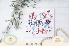 My 1st fourth of July SVG cut file American flag Product Image 2