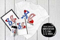State abbreviation. USA sublimation. South Carolina Product Image 1
