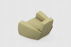 Isometric Arm Chair 3D isolated render Product Image 1