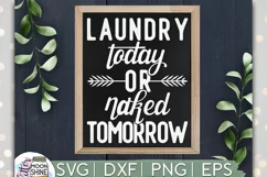 Laundry Today Or Naked Tomorrow SVG DXF PNG EPS Cutting File Product Image 1