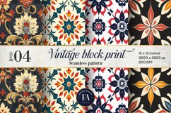 Indian block print Digital paper, Vintage print pattern Product Image 1