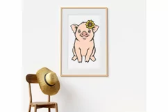 Pig svg Farm animals svg Farmhouse svg Layered svg cut files Product Image 8