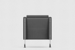 Isometric Arm Chair 3D isolated render Product Image 1